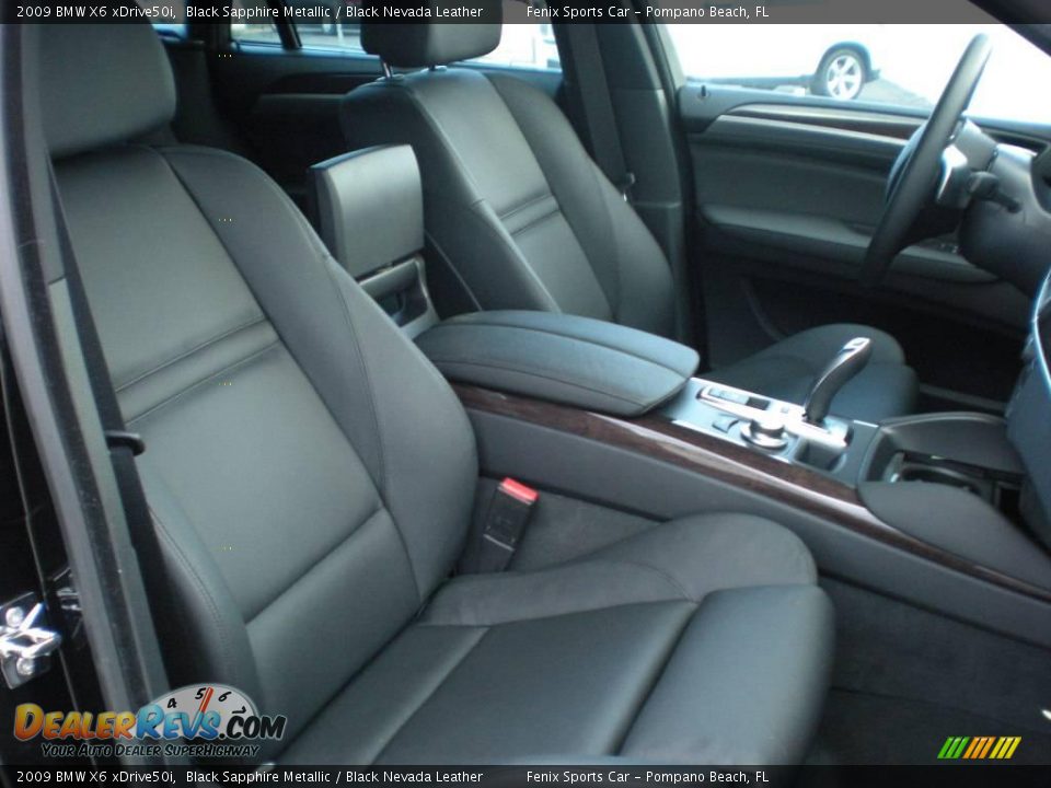 2009 BMW X6 xDrive50i Black Sapphire Metallic / Black Nevada Leather Photo #21