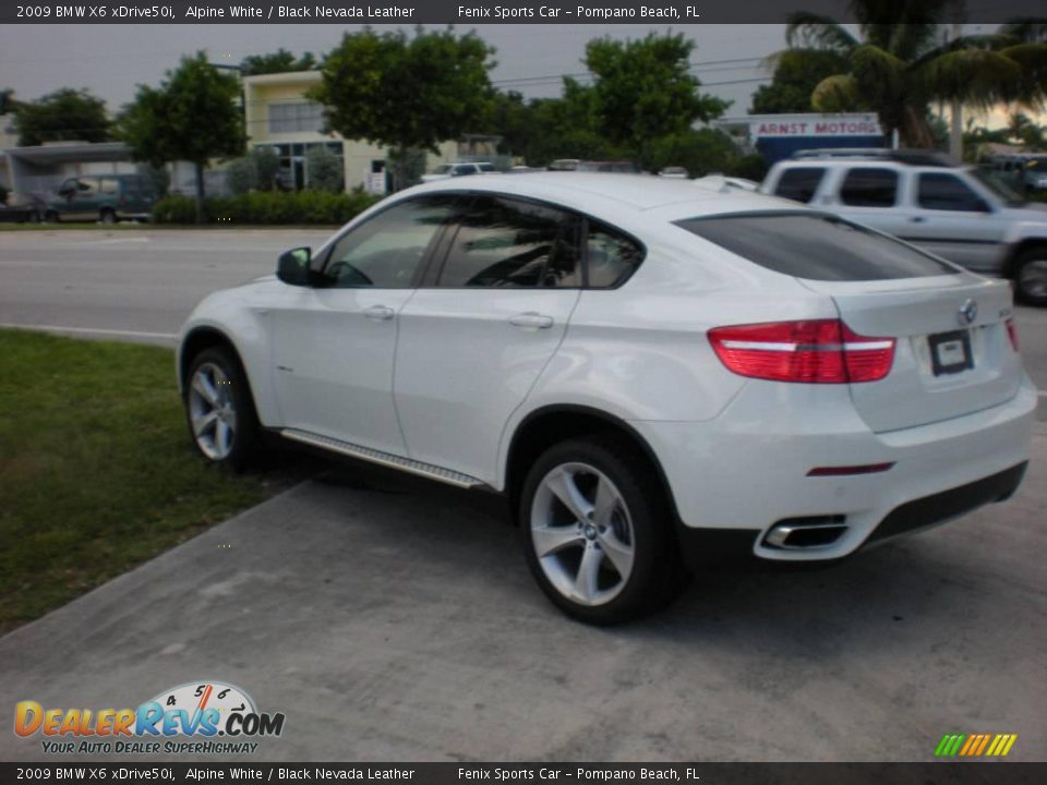 2009 BMW X6 xDrive50i Alpine White / Black Nevada Leather Photo #11