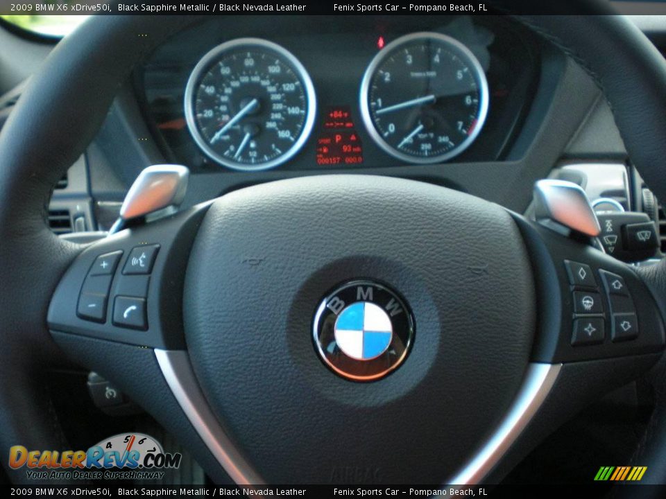 2009 BMW X6 xDrive50i Black Sapphire Metallic / Black Nevada Leather Photo #22