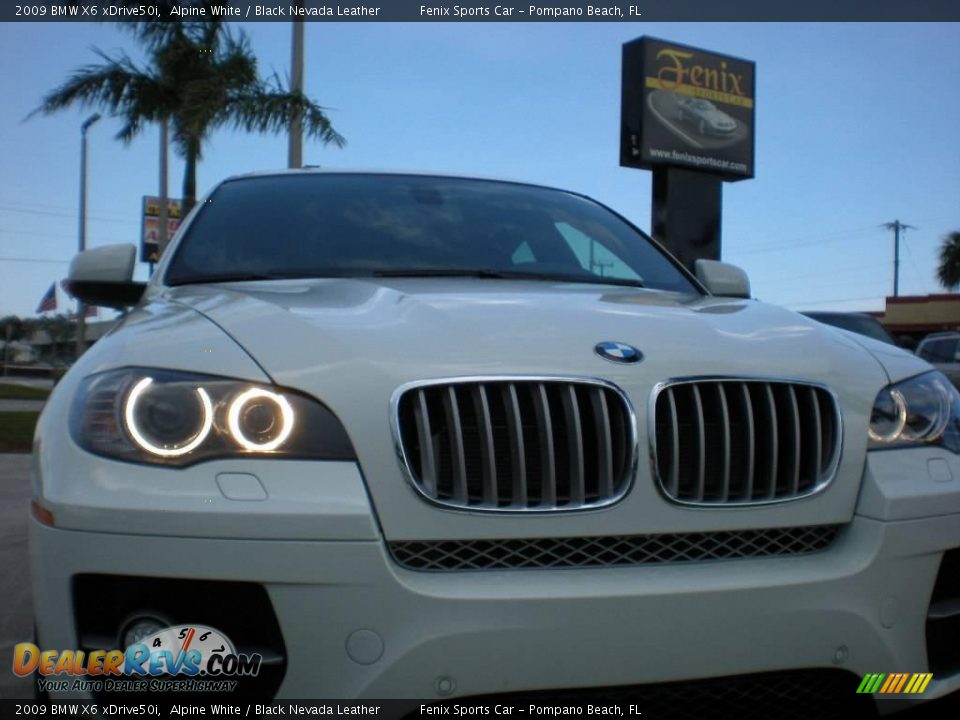 2009 BMW X6 xDrive50i Alpine White / Black Nevada Leather Photo #13