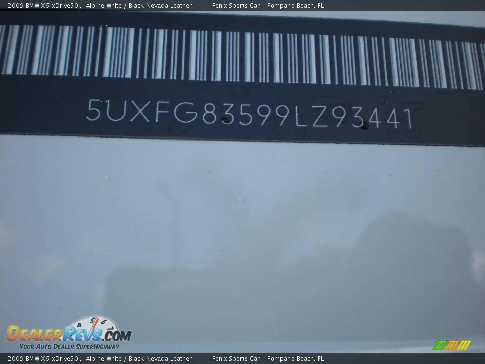 2009 BMW X6 xDrive50i Alpine White / Black Nevada Leather Photo #15