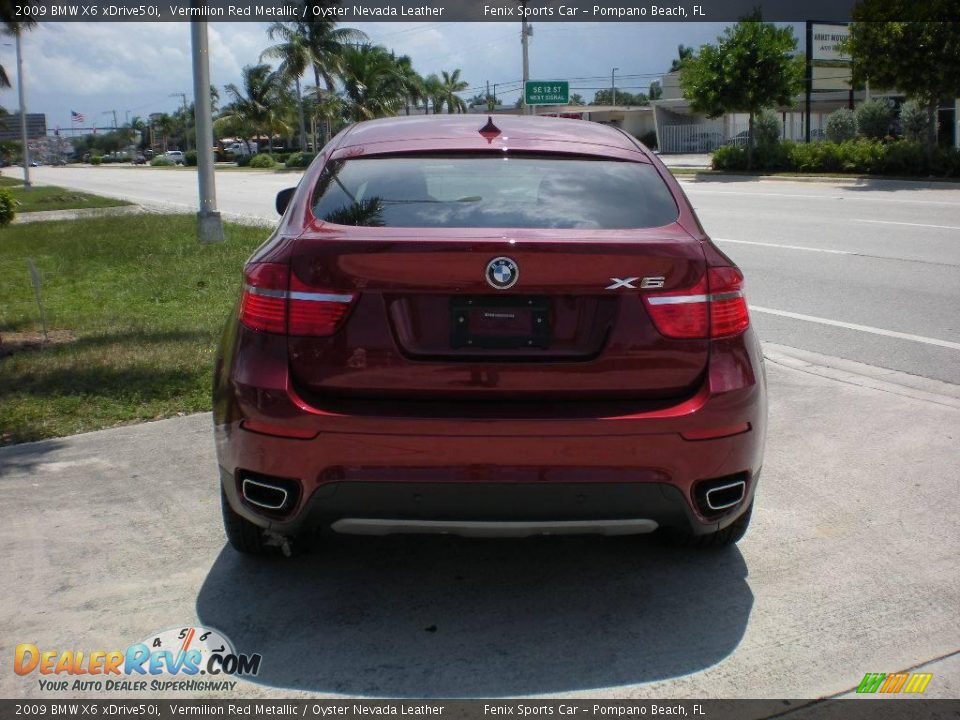 2009 BMW X6 xDrive50i Vermilion Red Metallic / Oyster Nevada Leather Photo #2