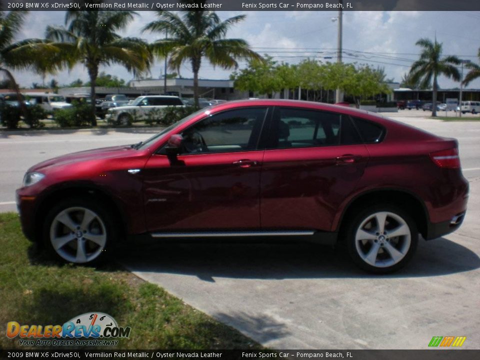 2009 BMW X6 xDrive50i Vermilion Red Metallic / Oyster Nevada Leather Photo #3