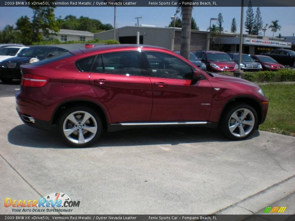 2009 BMW X6 xDrive50i Vermilion Red Metallic / Oyster Nevada Leather Photo #4