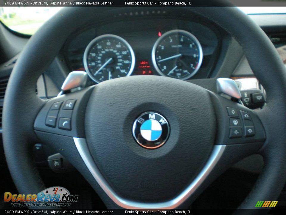 2009 BMW X6 xDrive50i Alpine White / Black Nevada Leather Photo #25