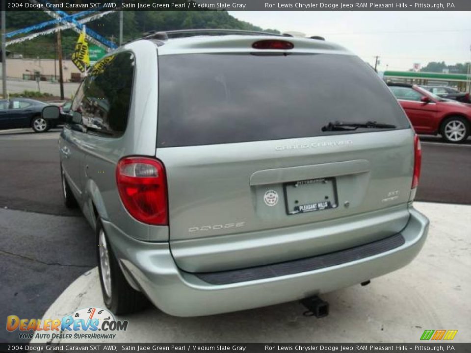 2004 Dodge Grand Caravan SXT AWD Satin Jade Green Pearl / Medium Slate Gray Photo #2