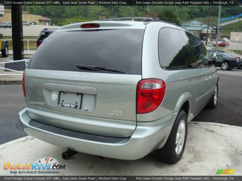 2004 Dodge Grand Caravan SXT AWD Satin Jade Green Pearl / Medium Slate Gray Photo #4