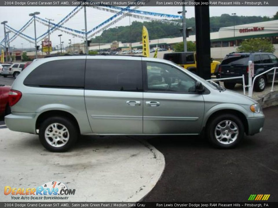 2004 Dodge Grand Caravan SXT AWD Satin Jade Green Pearl / Medium Slate Gray Photo #5