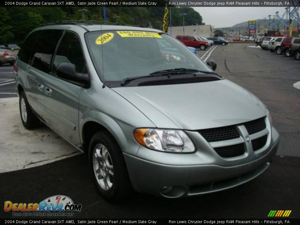 2004 Dodge Grand Caravan SXT AWD Satin Jade Green Pearl / Medium Slate Gray Photo #6