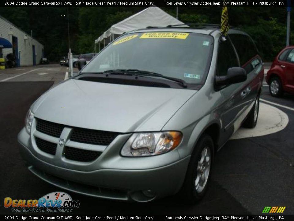 2004 Dodge Grand Caravan SXT AWD Satin Jade Green Pearl / Medium Slate Gray Photo #8