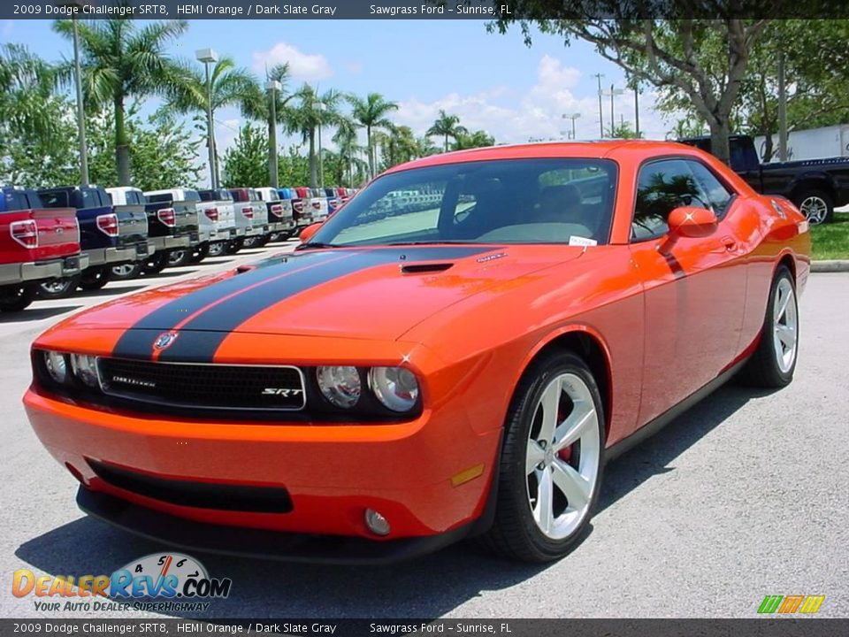 2009 Dodge Challenger SRT8 HEMI Orange / Dark Slate Gray Photo #7