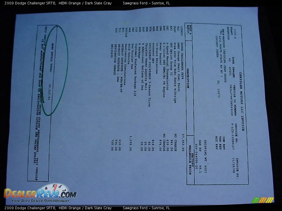 2009 Dodge Challenger SRT8 HEMI Orange / Dark Slate Gray Photo #18