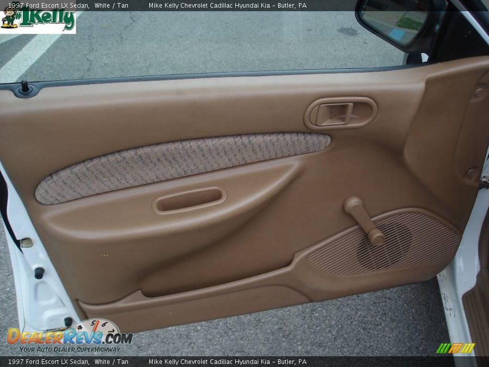 1997 Ford Escort LX Sedan White / Tan Photo #6