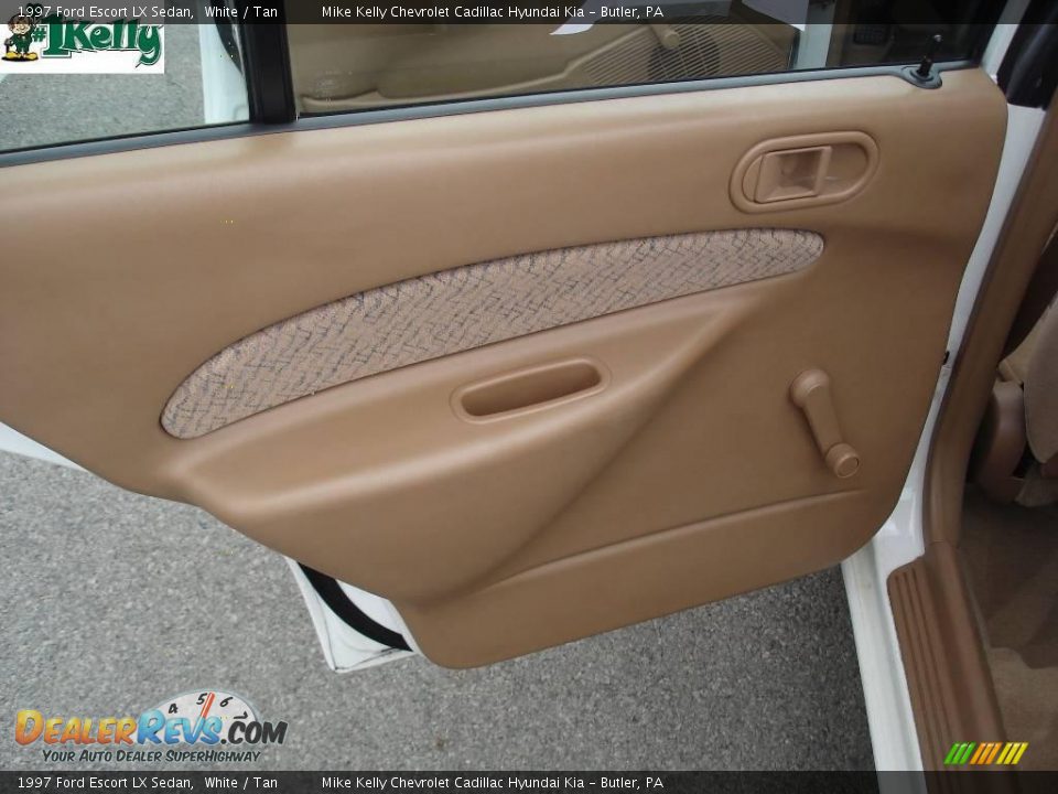1997 Ford Escort LX Sedan White / Tan Photo #10