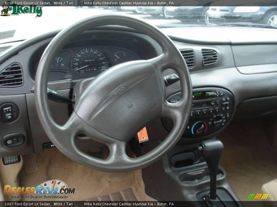 1997 Ford Escort LX Sedan White / Tan Photo #11