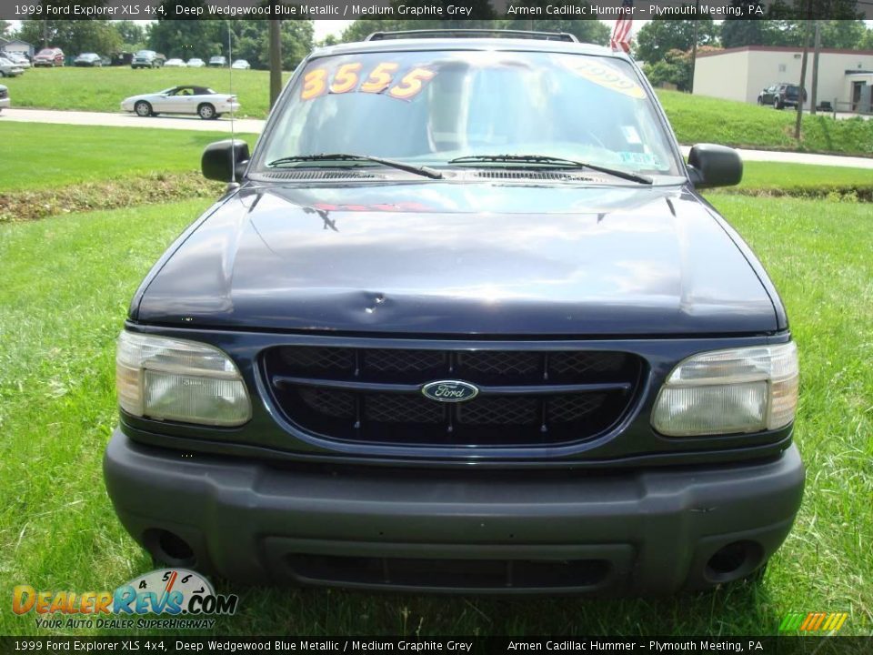 1999 Ford Explorer XLS 4x4 Deep Wedgewood Blue Metallic / Medium Graphite Grey Photo #4