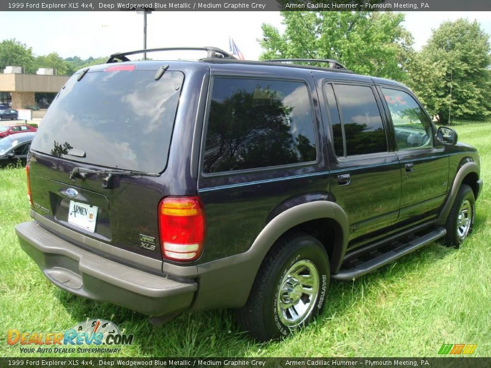1999 Ford Explorer XLS 4x4 Deep Wedgewood Blue Metallic / Medium Graphite Grey Photo #6