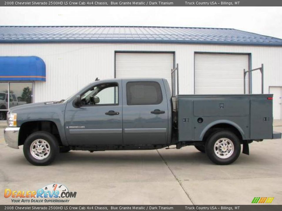 2008 Chevrolet Silverado 2500HD LS Crew Cab 4x4 Chassis Blue Granite Metallic / Dark Titanium Photo #1