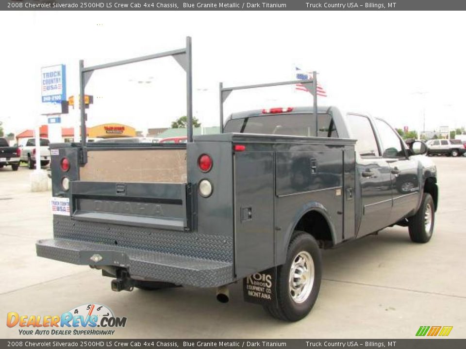 2008 Chevrolet Silverado 2500HD LS Crew Cab 4x4 Chassis Blue Granite Metallic / Dark Titanium Photo #5