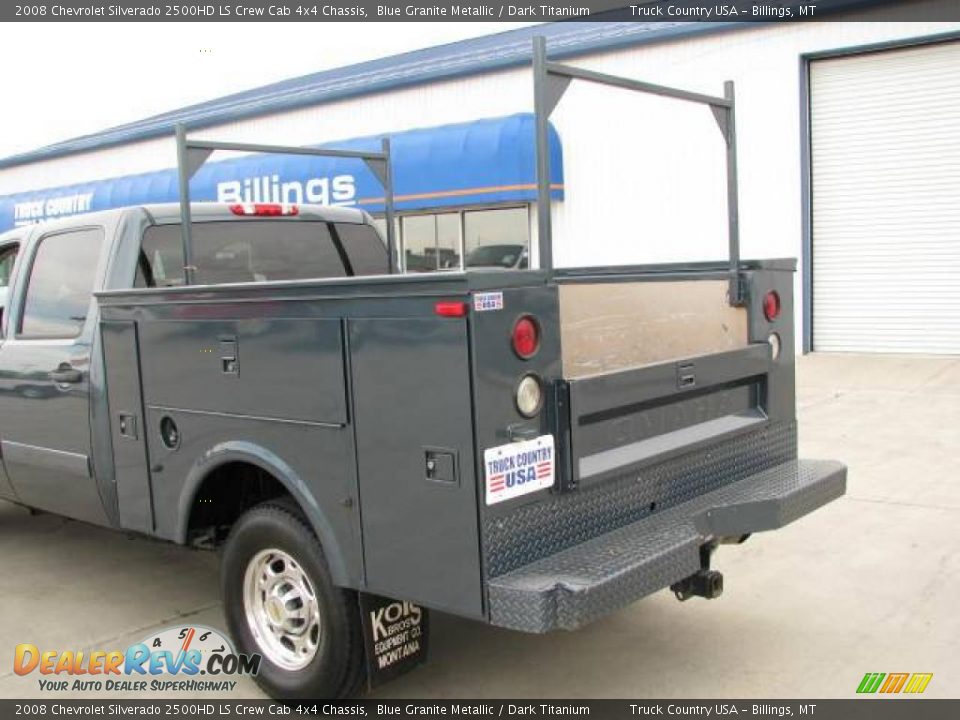 2008 Chevrolet Silverado 2500HD LS Crew Cab 4x4 Chassis Blue Granite Metallic / Dark Titanium Photo #6