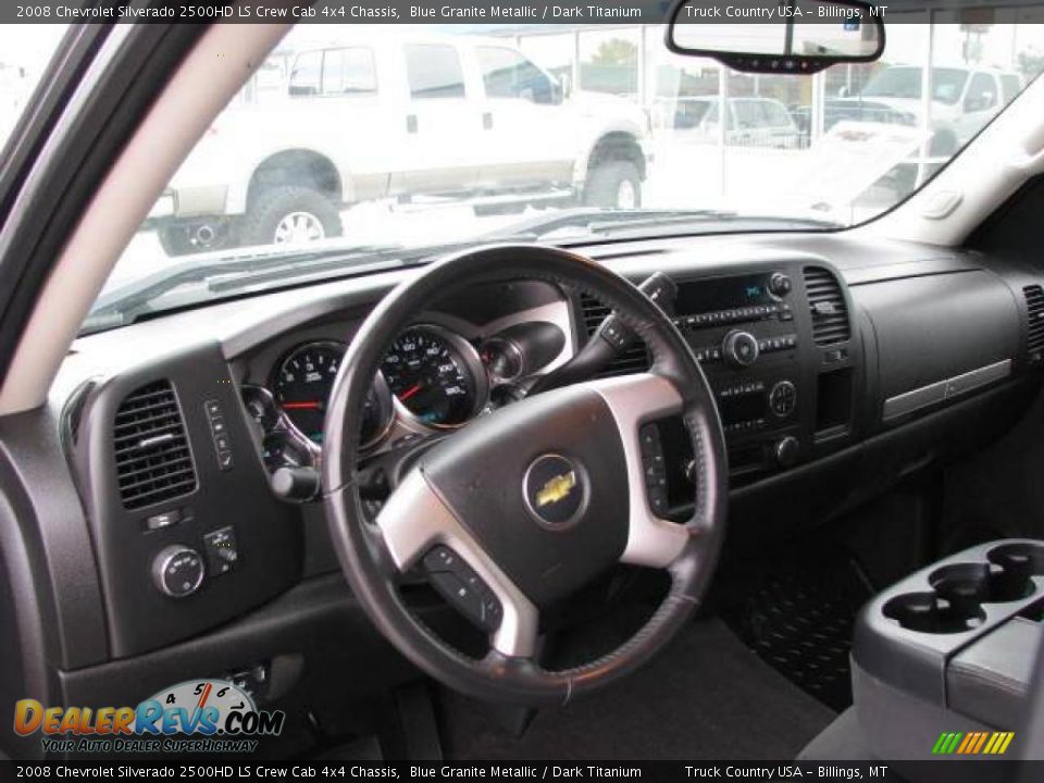 2008 Chevrolet Silverado 2500HD LS Crew Cab 4x4 Chassis Blue Granite Metallic / Dark Titanium Photo #10