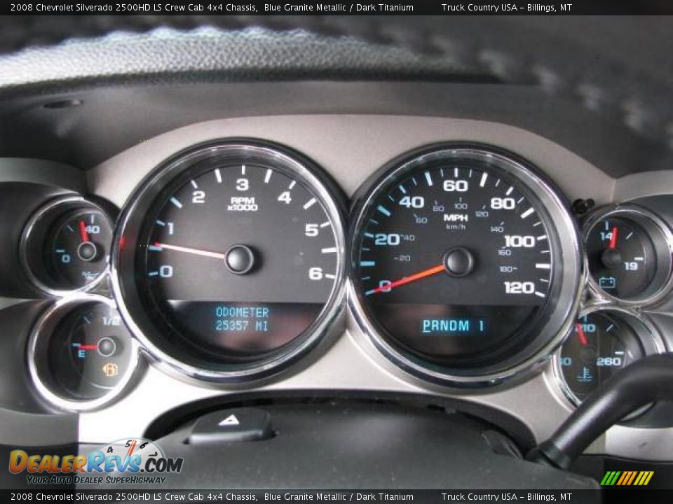 2008 Chevrolet Silverado 2500HD LS Crew Cab 4x4 Chassis Blue Granite Metallic / Dark Titanium Photo #11