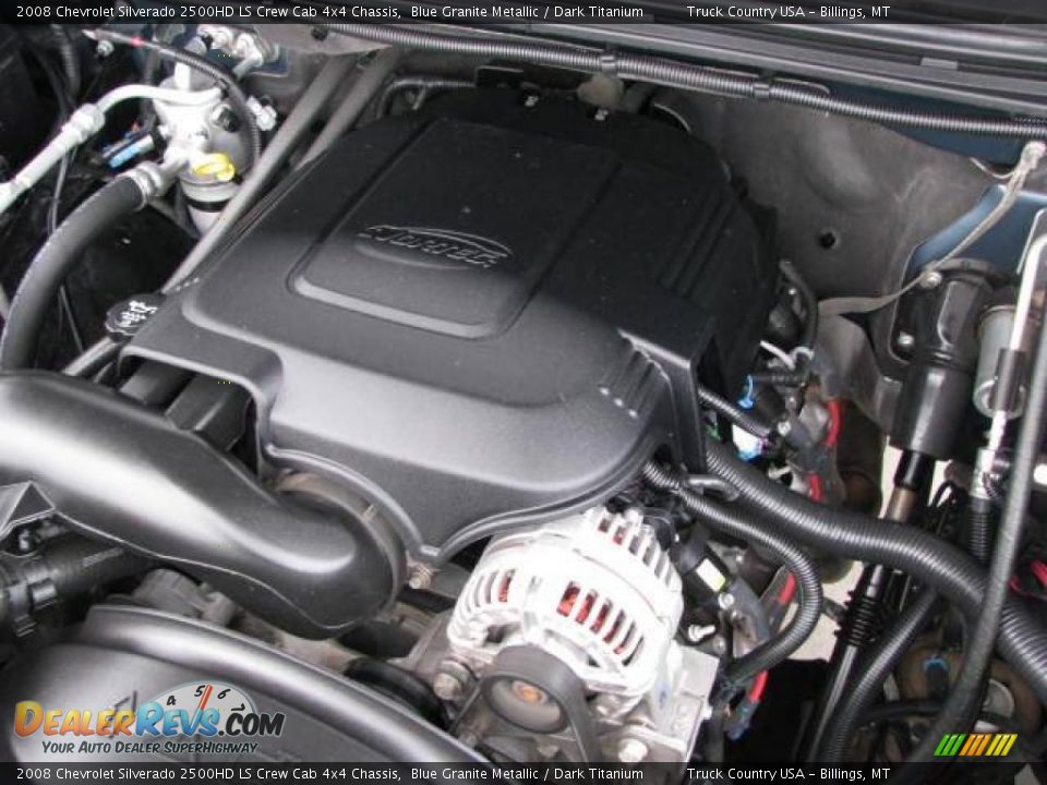 2008 Chevrolet Silverado 2500HD LS Crew Cab 4x4 Chassis Blue Granite Metallic / Dark Titanium Photo #12