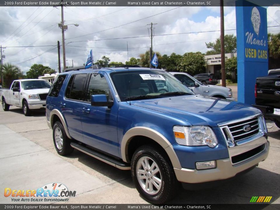 2009 Ford Explorer Eddie Bauer 4x4 Sport Blue Metallic / Camel Photo #4