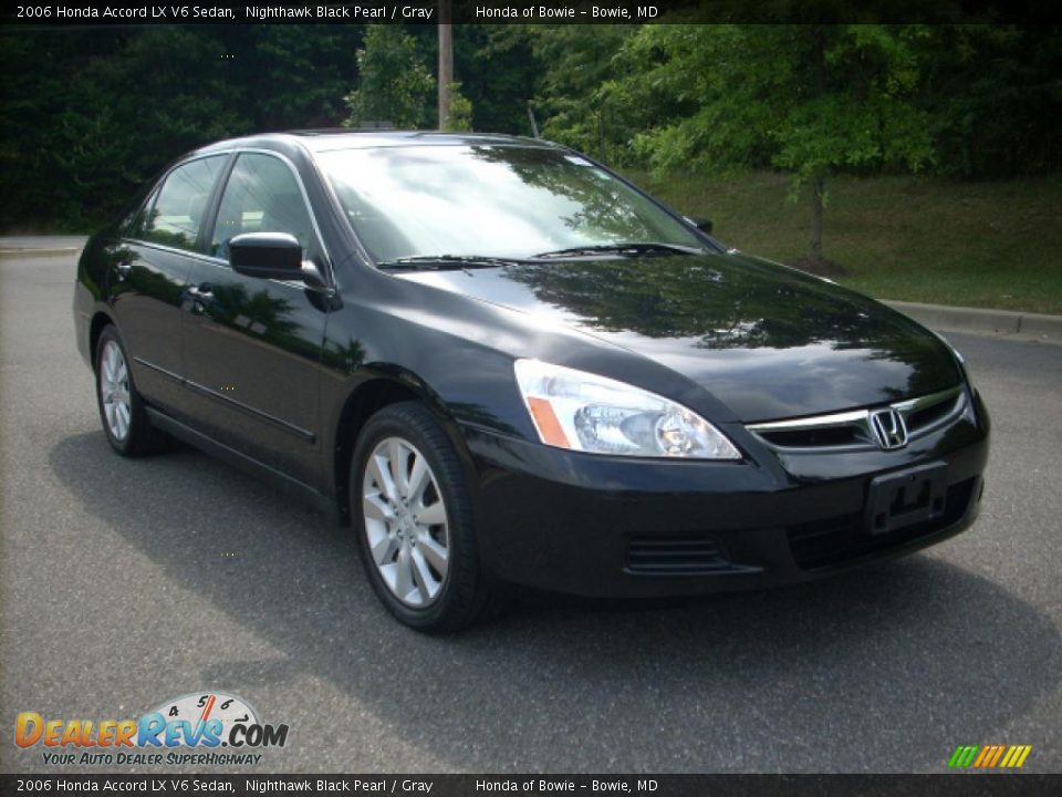 2006 Honda Accord LX V6 Sedan Nighthawk Black Pearl / Gray Photo #1