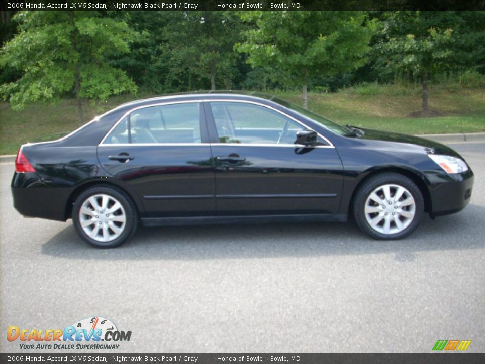 2006 Honda Accord LX V6 Sedan Nighthawk Black Pearl / Gray Photo #2