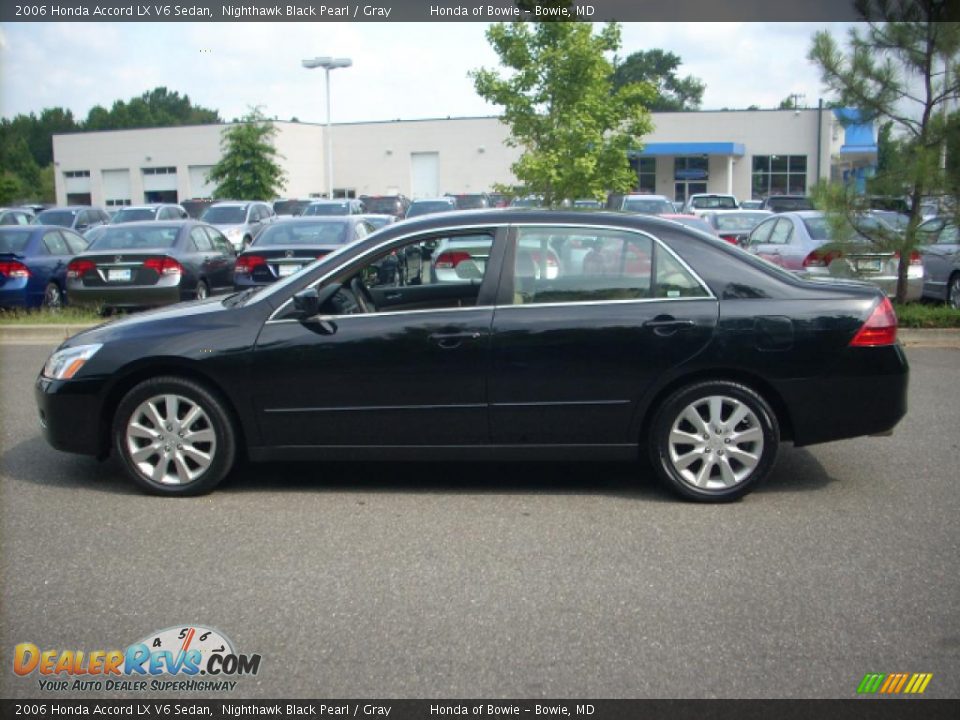 2006 Honda Accord LX V6 Sedan Nighthawk Black Pearl / Gray Photo #6