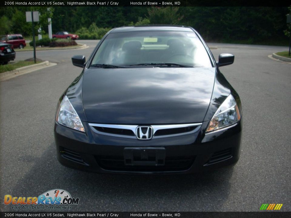 2006 Honda Accord LX V6 Sedan Nighthawk Black Pearl / Gray Photo #8