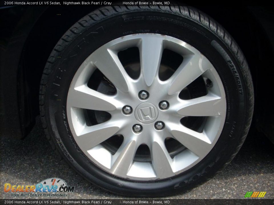 2006 Honda Accord LX V6 Sedan Nighthawk Black Pearl / Gray Photo #10
