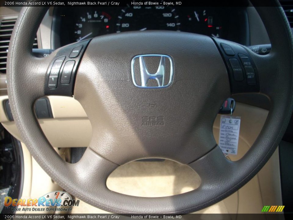 2006 Honda Accord LX V6 Sedan Nighthawk Black Pearl / Gray Photo #18