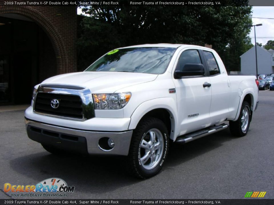 2009 Toyota Tundra X-SP Double Cab 4x4 Super White / Red Rock Photo #1