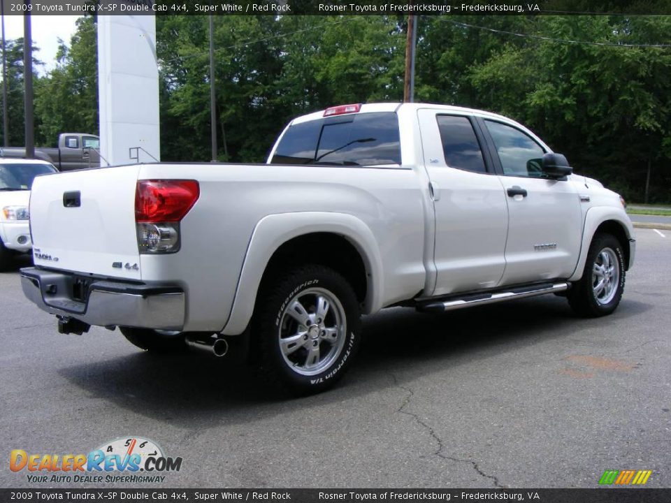 2009 Toyota Tundra X-SP Double Cab 4x4 Super White / Red Rock Photo #3