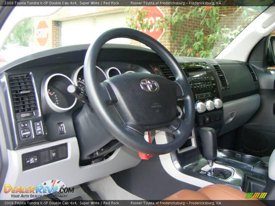 2009 Toyota Tundra X-SP Double Cab 4x4 Super White / Red Rock Photo #5