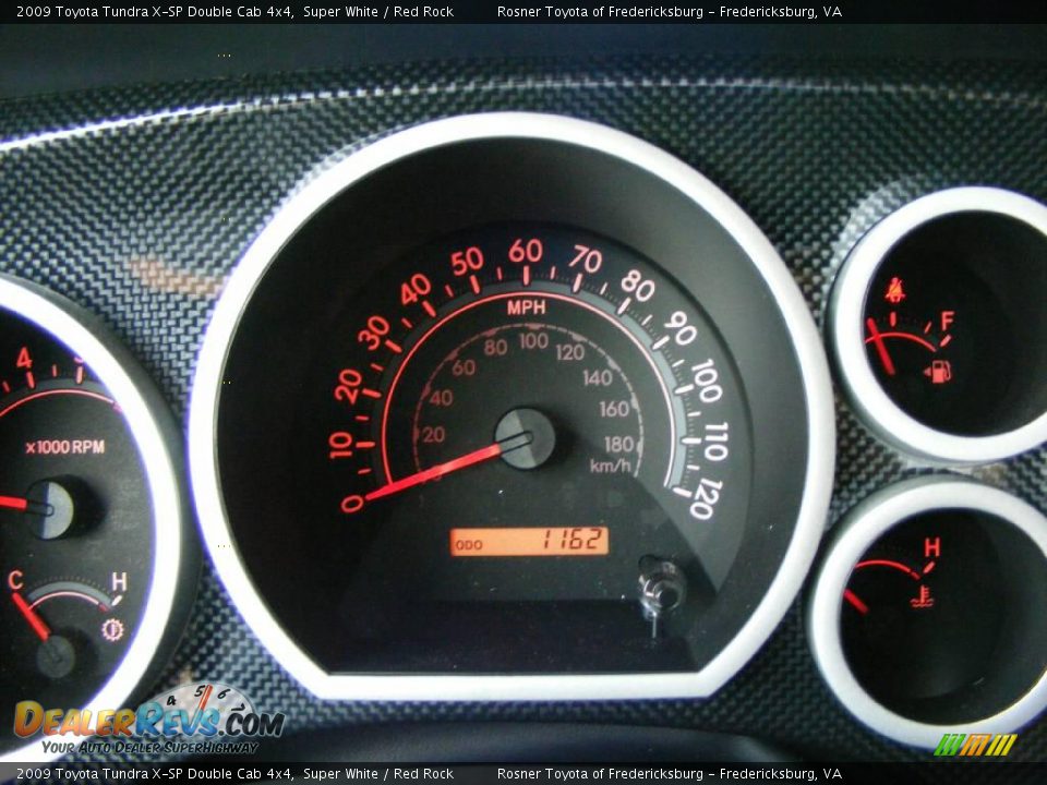 2009 Toyota Tundra X-SP Double Cab 4x4 Super White / Red Rock Photo #9