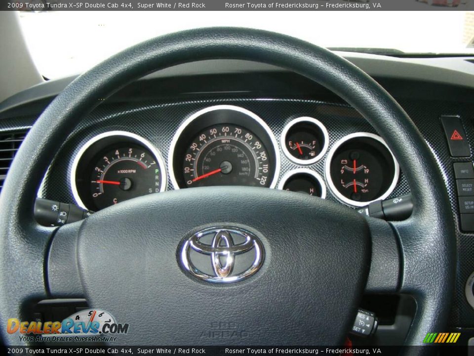 2009 Toyota Tundra X-SP Double Cab 4x4 Super White / Red Rock Photo #10