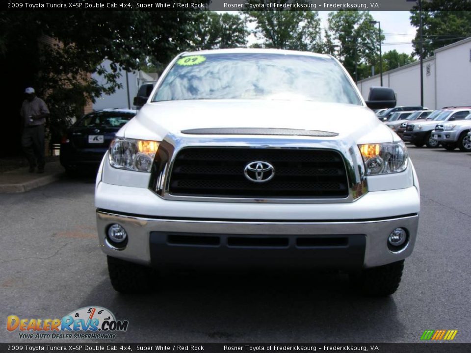2009 Toyota Tundra X-SP Double Cab 4x4 Super White / Red Rock Photo #17