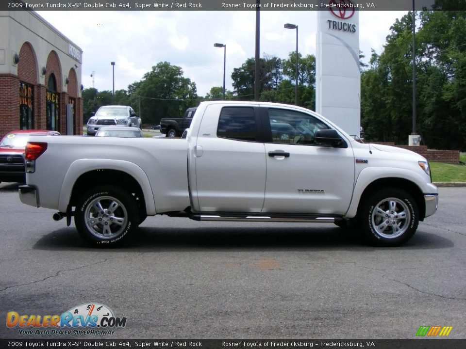 2009 Toyota Tundra X-SP Double Cab 4x4 Super White / Red Rock Photo #18