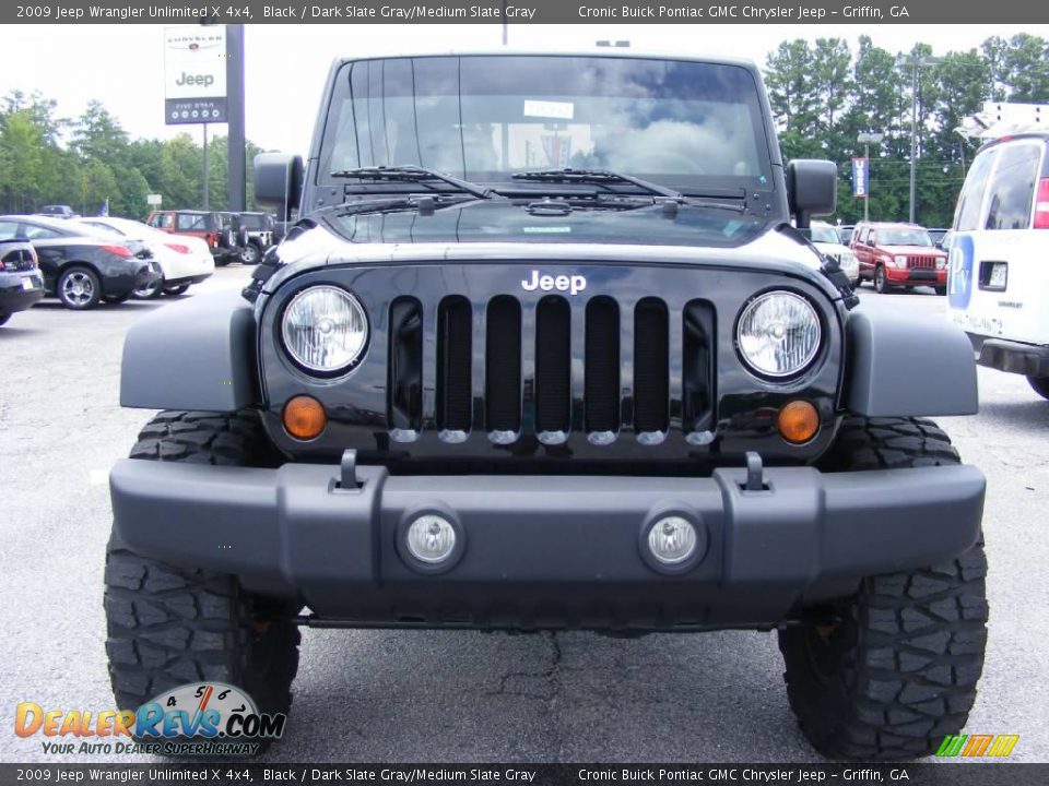 2009 Jeep Wrangler Unlimited X 4x4 Black / Dark Slate Gray/Medium Slate Gray Photo #3