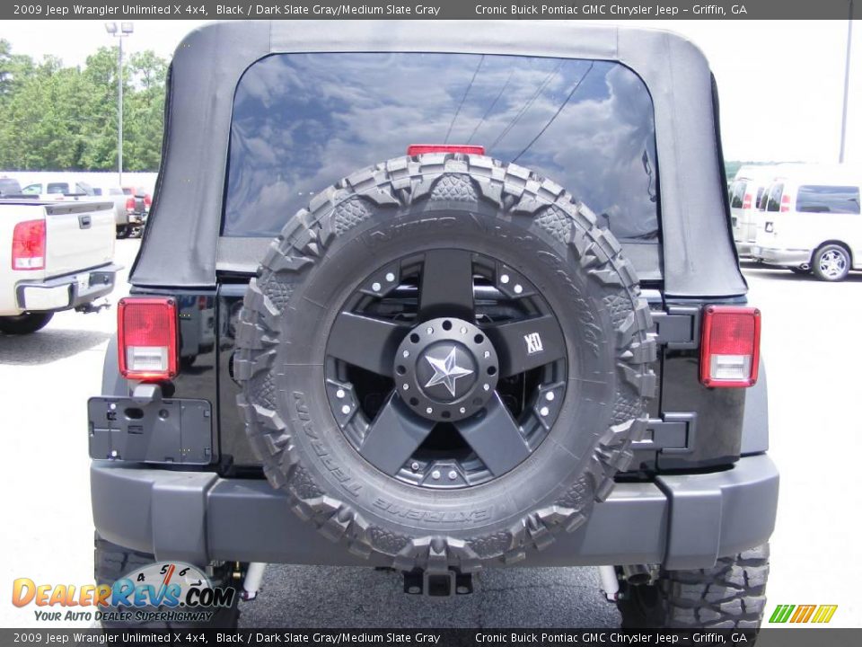 2009 Jeep Wrangler Unlimited X 4x4 Black / Dark Slate Gray/Medium Slate Gray Photo #7