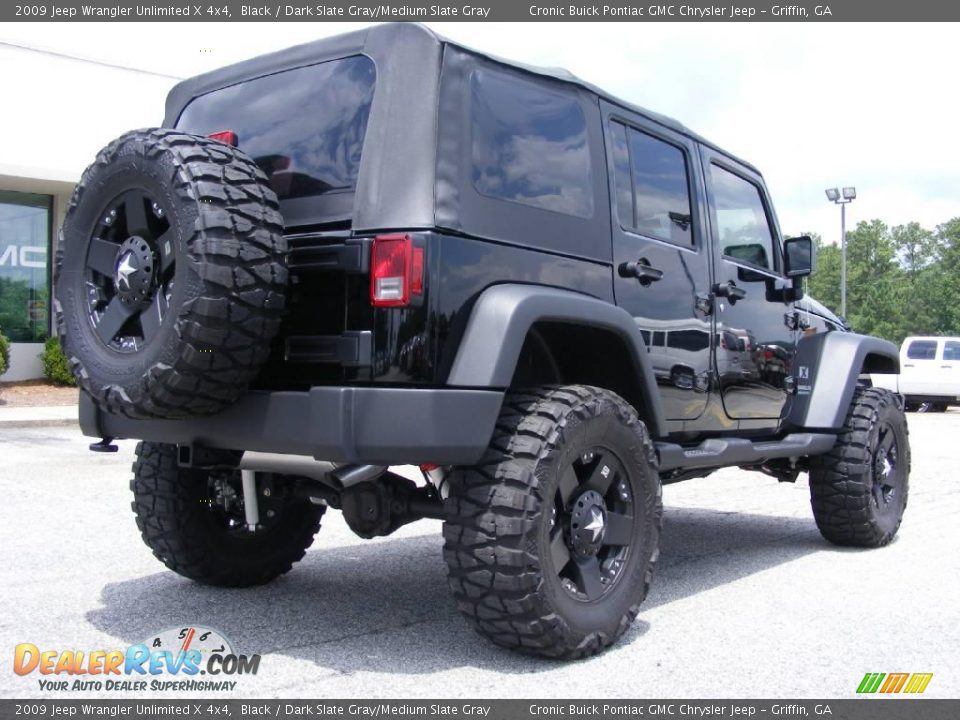 2009 Jeep Wrangler Unlimited X 4x4 Black / Dark Slate Gray/Medium Slate Gray Photo #8