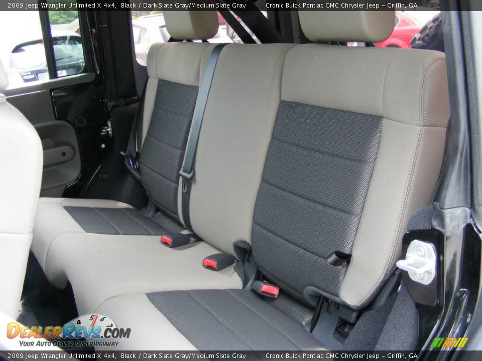 2009 Jeep Wrangler Unlimited X 4x4 Black / Dark Slate Gray/Medium Slate Gray Photo #14