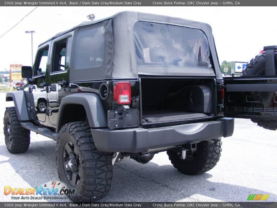 2009 Jeep Wrangler Unlimited X 4x4 Black / Dark Slate Gray/Medium Slate Gray Photo #15