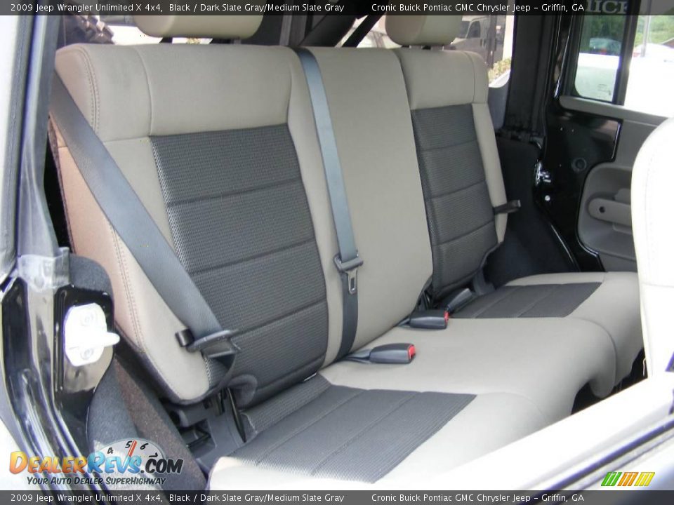 2009 Jeep Wrangler Unlimited X 4x4 Black / Dark Slate Gray/Medium Slate Gray Photo #17