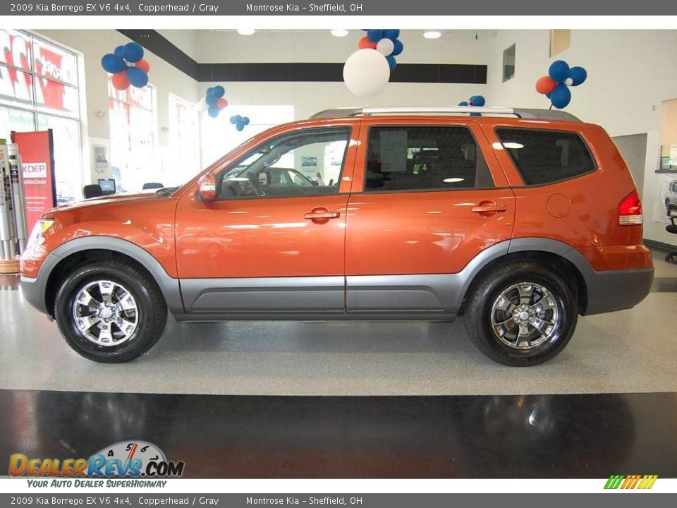 2009 Kia Borrego EX V6 4x4 Copperhead / Gray Photo #3