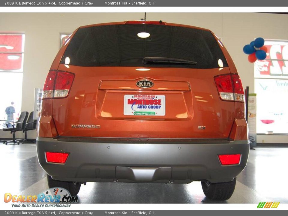 2009 Kia Borrego EX V6 4x4 Copperhead / Gray Photo #6