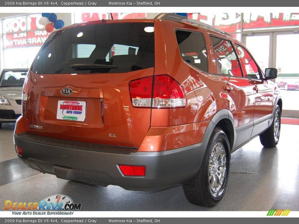 2009 Kia Borrego EX V6 4x4 Copperhead / Gray Photo #7